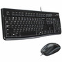 Logitech MK120 Desktop Corded Combo Set - USB Cable Keyboard - 104 Key - USB Cable Mouse - Optical - 1000 dpi