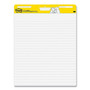 Post-it Easel Pads Super Sticky Vertical-Orientation Self-Stick Easel Pads, Wide Ruled, 25 x 30, White, 30 Sheets/Pad, 6 Pads/Pack