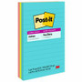 Post-it Super Sticky Notes - Supernova Neons Color Collection - 270 x Multicolor - 4" Flag/Note Width x 6" Flag/Note Length - Rectangle - 90 Sheets per Pad