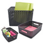 Advantus Weave Bins, 14.25 x 10.25 x 4.75, Black, 2/Pack