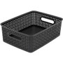 Advantus Weave Bins, 14.25 x 10.25 x 4.75, Black, 2/Pack (AVT40327) View Product Image