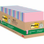 Post-it Greener Dispenser Notes - 3" Flag/Note Width x 3" Flag/Note Length - Square - 100 Sheets per Pad - Positively Pink, Fresh Mint, Moonstone - Paper