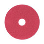 Boardwalk Buffing Floor Pads, 17" Diameter, Red, 5/Carton