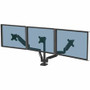 Fellowes Platinum Mounting Arm for Monitor - Black - 3 Display(s) Supported - 90" Screen Support - 60 lb Load Capacity