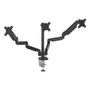 Fellowes Platinum Series Triple Monitor Arm for 27" Monitors, 360 deg Rotation, +85/-20 deg Tilt, 360 deg Pan, Black, Supports 20 lb