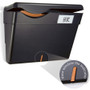 Officemate HIPAA Wall File with Cover - Black - Plastic