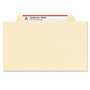 Smead Six-Section Top Tab Classification Folders, 2" Expansion, 2 Dividers, 6 Fasteners, Letter Size, Manila, 10/Box
