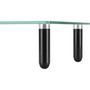 Lorell 4-leg Single-Shelf Monitor Stand - 44 lb Load Capacity - 1 x Shelf(ves) - 3" Height x 22" Width x 8.25" Depth - Desktop - Glass