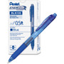 Pentel EnerGel-X Gel Pen, Retractable, Fine 0.5 mm Needle Tip, Blue Ink, Translucent Blue/Blue Barrel, Dozen (PENBLN105C) View Product Image