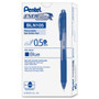 Pentel EnerGel-X Gel Pen, Retractable, Fine 0.5 mm Needle Tip, Blue Ink, Translucent Blue/Blue Barrel, Dozen (PENBLN105C) View Product Image