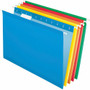 Pendaflex 1/5 Tab Cut Legal Recycled Hanging Folder - 8 1/2" x 14" - Blue, Red, Yellow, Orange, Green - Reinforced - 10% Recycled