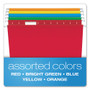 Pendaflex Colored Reinforced Hanging Folders, Legal Size, 1/5-Cut Tabs, Assorted Colors, 25/Box (PFX415315ASST) View Product Image