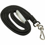 SICURIX Hook Fastener Breakaway Lanyard - J-Hook Attachment - 0.3" Width x 36" Length - Black