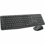 Logitech Wireless Keyboard and Mouse - USB Wireless RF - English - Black - USB Wireless RF - Optical