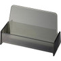 Officemate Business Card Holders - 1.9" Height x 3.9" Width x 2.4" Depth - Plastic - Smoke