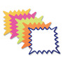 COSCO Write-On Do It Yourself Sign, Rectangular Burst, Die-Cut Paper, 10.13 x 6.38, Assorted Fluorescent Colors, 36/Pack