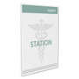 deflecto Superior Image Cubicle Sign Holder, 8.5 x 11 Insert, Clear