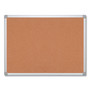 MasterVision Earth Cork Board, 72" x 48", Tan Surface, Satin Aluminum Frame