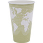 Eco-Products World Art Renewable and Compostable Hot Cups, 16 oz, Paper, Tan, 50/Pack, 20 Packs/Carton