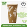 Eco-Products World Art Renewable and Compostable Hot Cups, 20 oz, 50/Pack, 20 Packs/Carton (ECOEPBHC20WA) View Product Image
