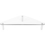 Kantek Glass Corner Monitor Riser/Desk Shelf - 40 lb Load Capacity - 3.25" Height x 19.70" Width - Tempered Glass