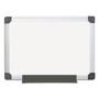 MasterVision Value Melamine Dry Erase Board, 18 x 24, White Surface, Silver Aluminum Frame (BVCMA0212170MV) View Product Image
