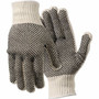 MCR Safety Poly/Cotton Large Work Gloves - Dirt, Debris Protection - Large Size - For Right/Left Hand - White - Elastic Wrist, Knit Wrist