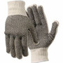 MCR Safety Poly/Cotton Large Work Gloves - Dirt, Debris Protection - Large Size - For Right/Left Hand - White - Elastic Wrist, Knit Wrist