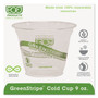 Eco-Products GreenStripe Renewable and Compostable Cold Cups, 9 oz, Clear, 50/Pack, 20 Packs/Carton (ECOEPCC9SGS) View Product Image