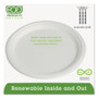 Eco-Products Renewable Sugarcane Dinnerware, Plate, 10" dia, Natural White, 50/Pack (ECOEPP005PK) View Product Image