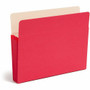 Smead Straight Tab Cut Letter Recycled File Pocket - 8 1/2" x 11" - 3 1/2" Expansion - Top Tab Location - 9 pt. - Red