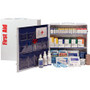 First Aid Only 3-Shelf First Aid Cabinet with Medications - ANSI Compliant - 675 x Piece(s) For 100 x Individual(s) - 15.5" Height x 17" Width x 5.8" Depth - Steel Case