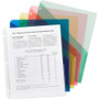 Smead Organized Up Poly Slash Jackets, 2-Sections, Letter Size, Clear, 5/Pack