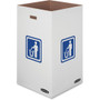 Waste And Recycling Bin, 42 Gal, White, 10/carton (FEL7320101) View Product Image
