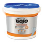 GOJO FAST TOWELS Hand Cleaning Towels, 7.75 x 11, Fresh Citrus, Blue, 130/Bucket, 4 Buckets/Carton (GOJ6298) View Product Image