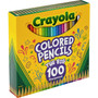 Crayola Long-Length Colored Pencil Set, 3.3 mm, 2B, Assorted Lead and Barrel Colors, 100/Pack