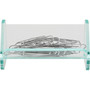 Lorell Paper Clip Holder - Acrylic - Green, Transparent