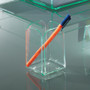 Lorell Desktop Pencil Cup - Acrylic - Green, Transparent