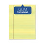 TOPS "The Legal Pad" Glue Top Pads, Wide/Legal Rule, 50 Canary-Yellow 8.5 x 11 Sheets, 12/Pack (TOP7522) View Product Image