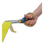 Westcott Non-Stick Titanium Bonded Scissors, 8" Long, 3.25" Cut Length, Straight Gray/Yellow Handle
