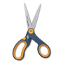 Westcott Non-Stick Titanium Bonded Scissors, 8" Long, 3.25" Cut Length, Straight Gray/Yellow Handle