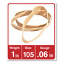 Universal Rubber Bands, Size 105, 0.06" Gauge, Beige, 1 lb Box, 55/Pack