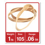 Universal Rubber Bands, Size 105, 0.06" Gauge, Beige, 1 lb Box, 55/Pack (UNV01105) View Product Image