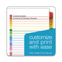 Cardinal OneStep Printable Table of Contents and Dividers, 31-Tab, 1 to 31, 11 x 8.5, White, Assorted Tabs, 1 Set