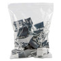 Universal Binder Clip Zip-Seal Bag Value Pack, Large, Black/Silver, 36/Pack