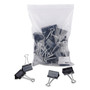Universal Binder Clip Zip-Seal Bag Value Pack, Large, Black/Silver, 36/Pack