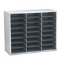 Fellowes Literature Organizer, 24 Letter Compartments, 29 x 11.88 x 23.44, Dove Gray (FEL25041) View Product Image