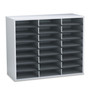 Fellowes Literature Organizer, 24 Letter Compartments, 29 x 11.88 x 23.44, Dove Gray