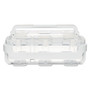deflecto Stackable Caddy Organizer with S, M and L Containers, Plastic, 10.5 x 14 x 6.5, White Caddy/Clear Containers (DEF29003) View Product Image