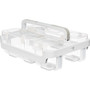 deflecto Stackable Caddy Organizer with S, M and L Containers, Plastic, 10.5 x 14 x 6.5, White Caddy/Clear Containers (DEF29003) View Product Image